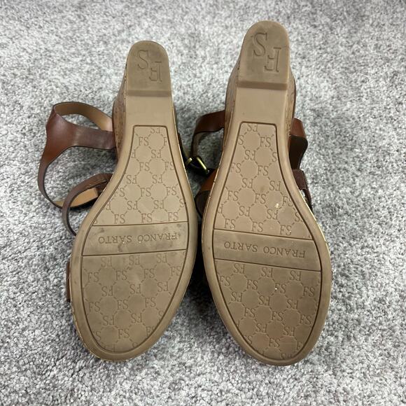 Franco Sarto Brown Cork Wedges size 8.5 - Picture 5 of 10